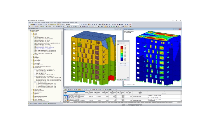 RFEM-Modell des Hochhauses (© Ingénierie Bois)